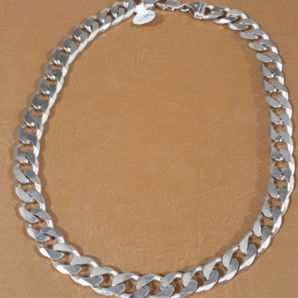STERLING SILVER 925  CUBAN LINK CHAIN NECKLACE NWT - Picture 3 of 9